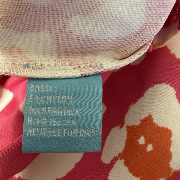 J McLaughlin Sophia Sleeveless Dress XL Catalina Cloth Pink Floral Coastal Chic - Picture 9 of 11